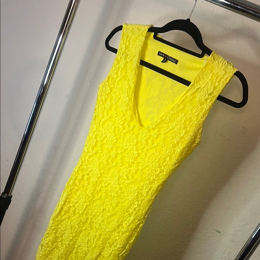 Love Yellow Lace Dress